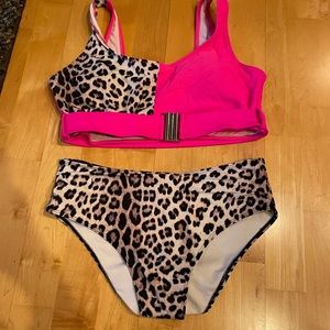 Hot Pink and Leopard Bikini